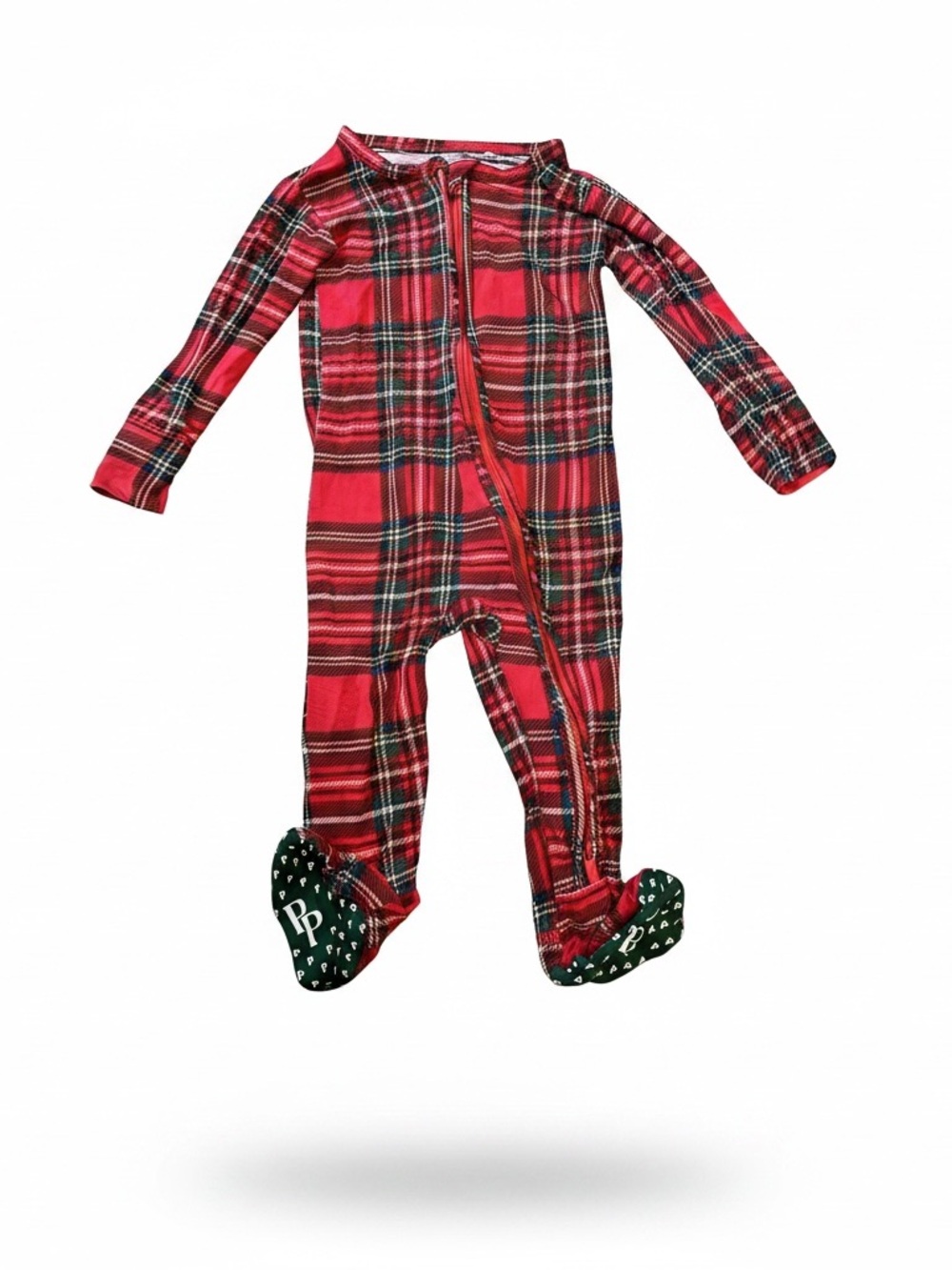 Posh Peanut Red Plaid Footed Kids Pajama Sleeper